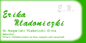 erika mladoniczki business card